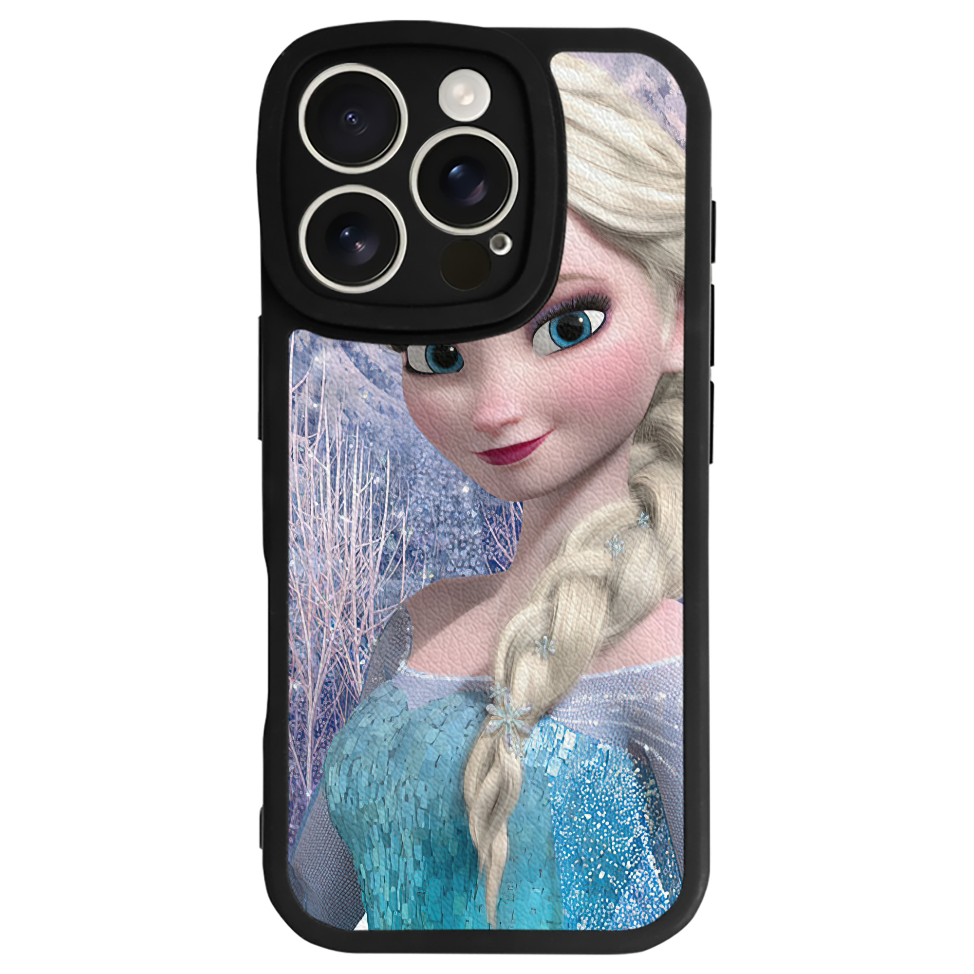 （画像用） アナと雪の女王 アンナ エルサ Frozen Anna Elsa 【iPhone 16シリーズ対応】シリコンスマホケース（レザー調） 材質：シリコン